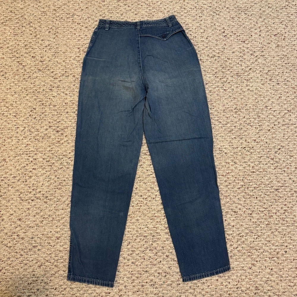 Vintage 80s Levis High Waisted Straight Leg Mom Jeans Medium Wash Blue 27x28.5 - Picture 2 of 13